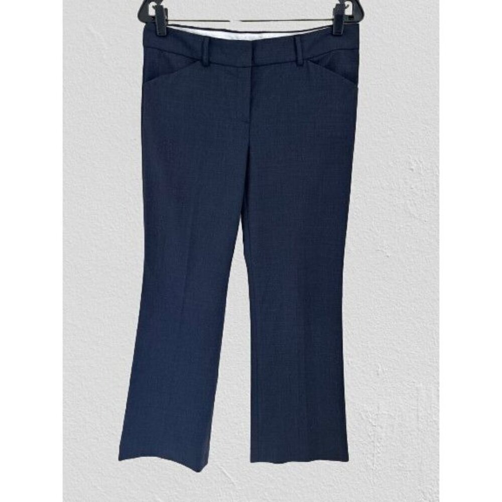 THEORY Trousers Wool Pants Blue 4 Pockets Strait Cut Size 8
